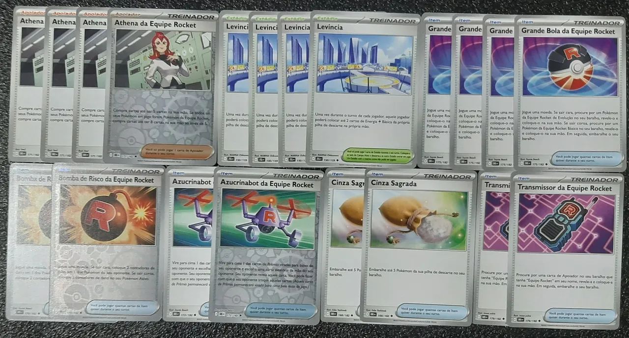 Deck zapdos da equipe rocket cartas originais de pokémon - Foto 2