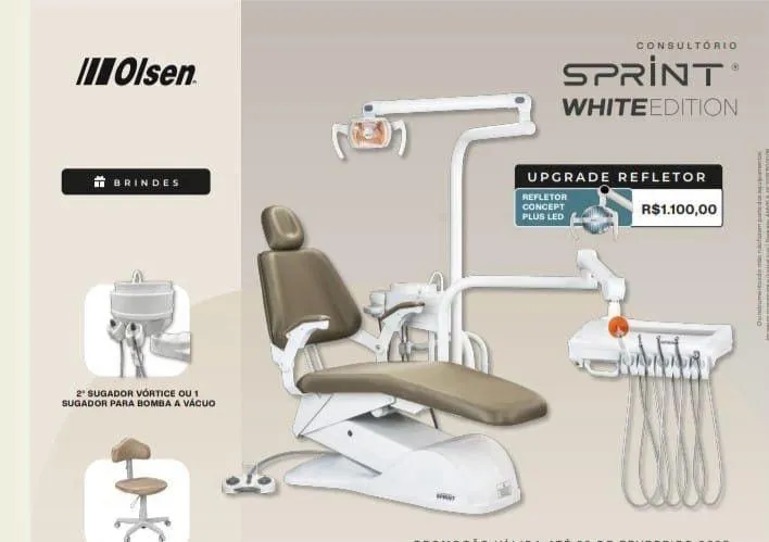 Cadeira Odontológica Sprint White Edition NOVA NA CAIXA