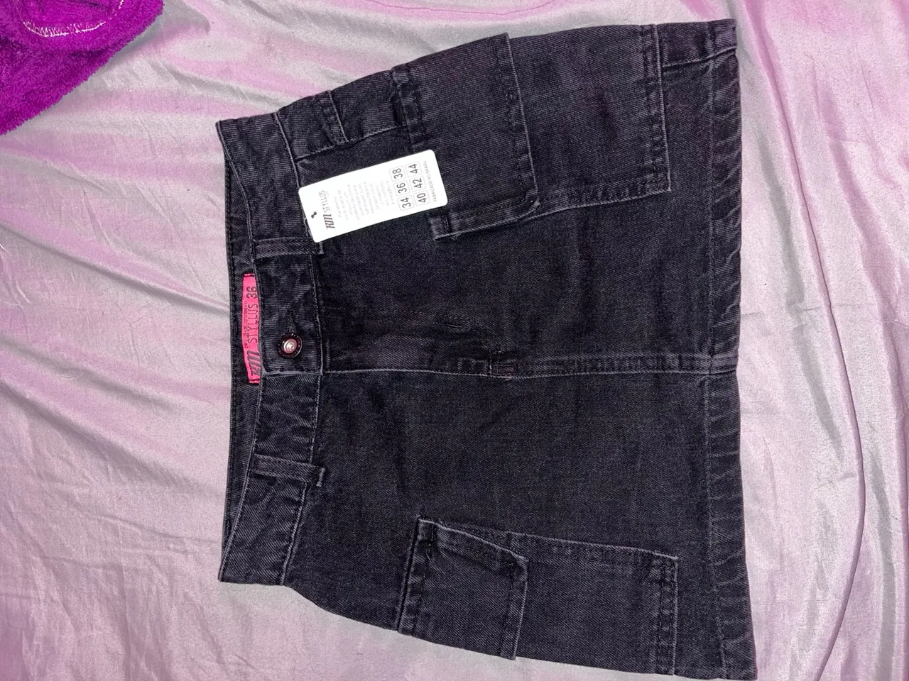 Saia Jeans Cargo grafite