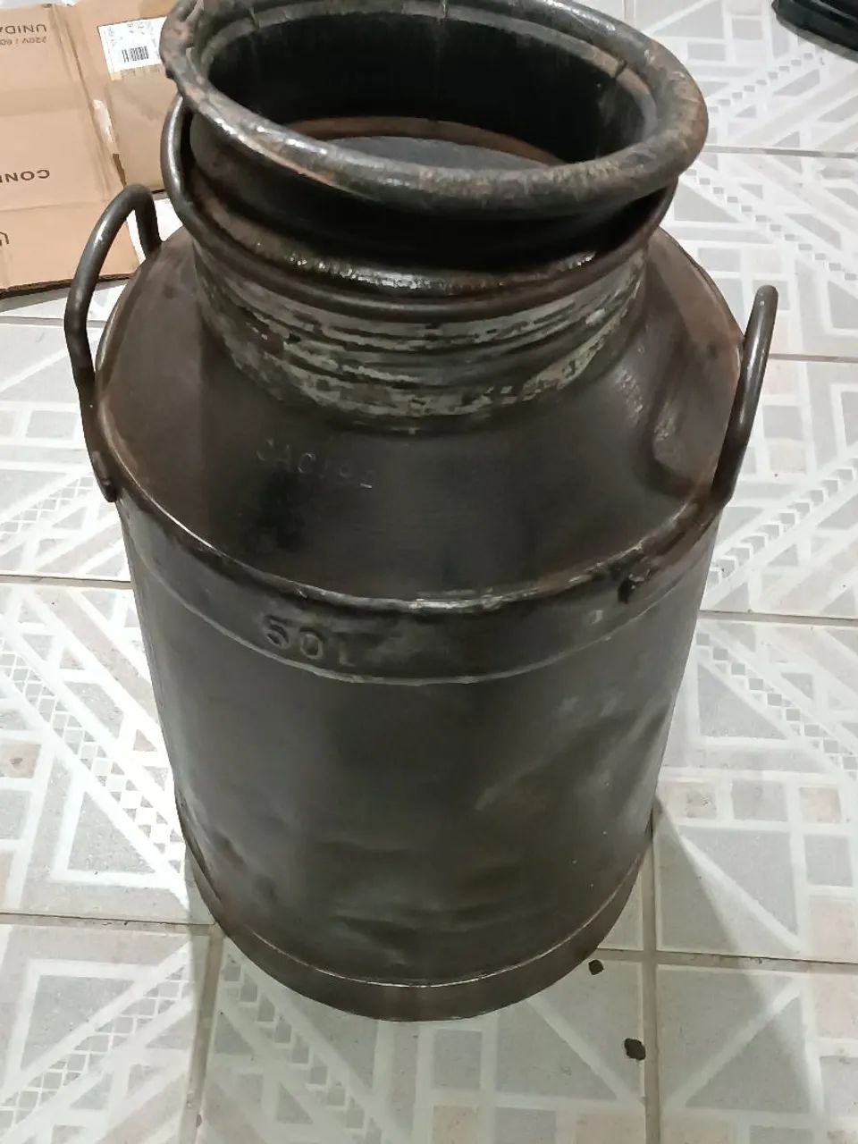 Antigo e Rústico Latão de Leite para Decoração - Foto 5