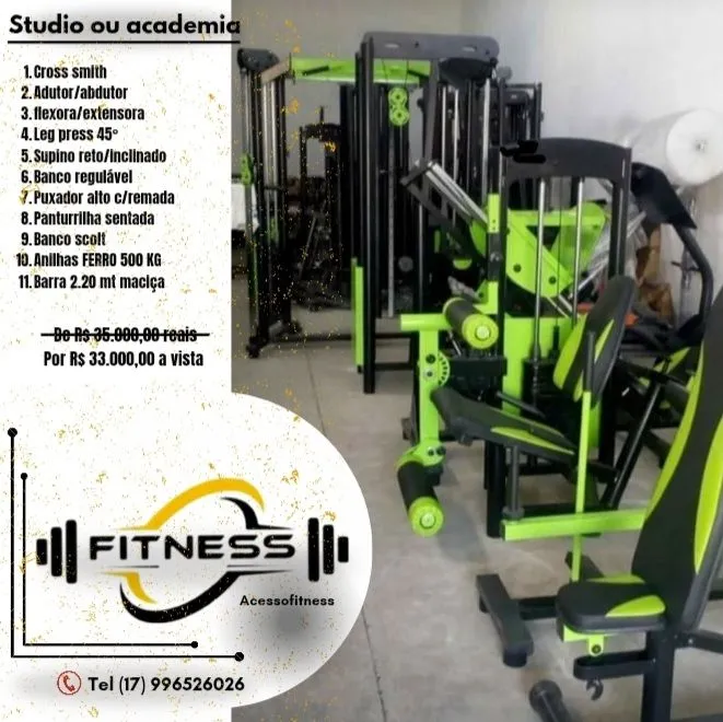 Studio ou Academia Completa - Aparelhos de Musculação