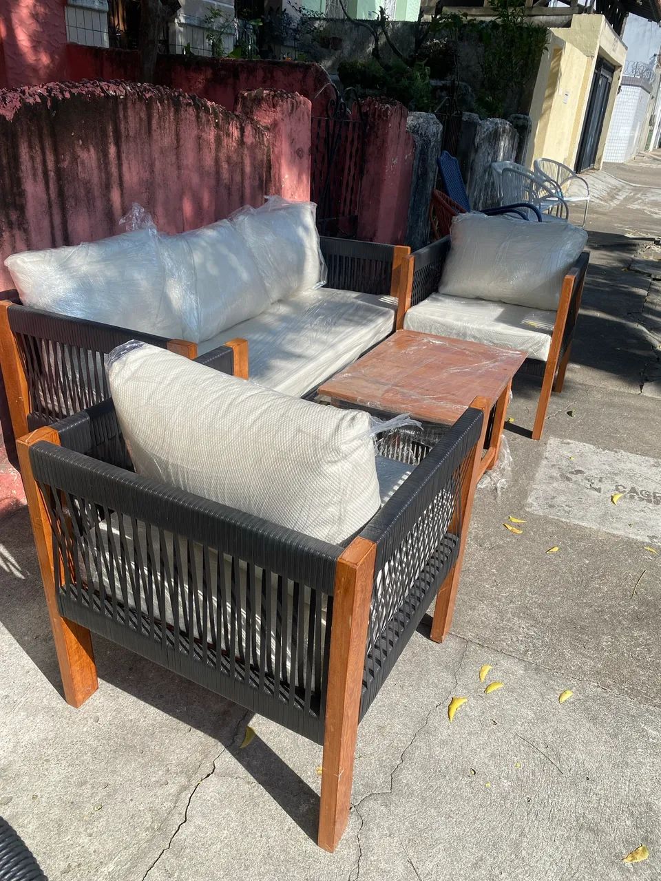 CONJUNTO DE MADEIRA COM FIBRA SINTETICA - Foto 3