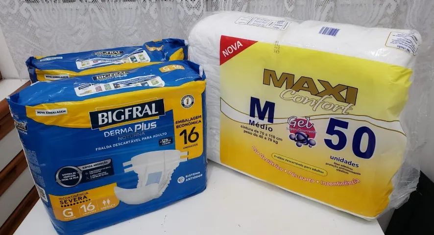 Fraldas Descartáveis Para Adulto - Bigfral/Maxi - 82 Unidades. Novo