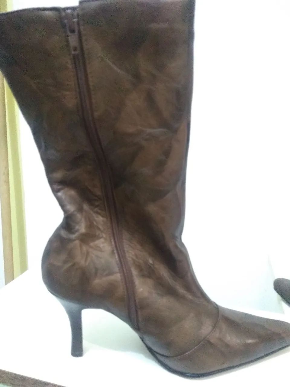 Botas Marrom Couro Italiano - Foto 5