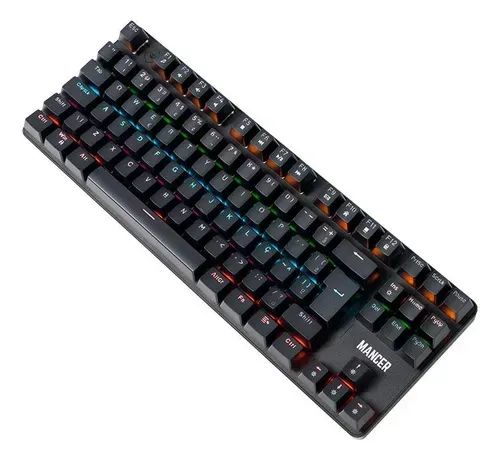 Teclado Mecanico Mancer Shade Mk3, Rainbow, Switch Vermelho