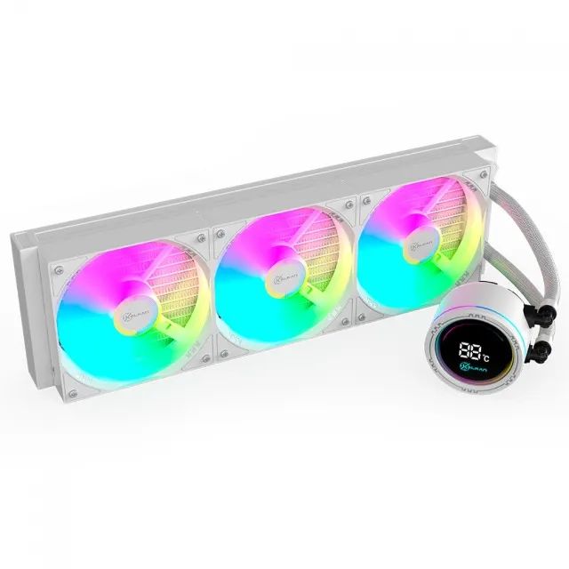 Water Cooler Kalkan Alpha 360mm White Led ARGB Com Display Intel/AMD - WZetta - Foto 2
