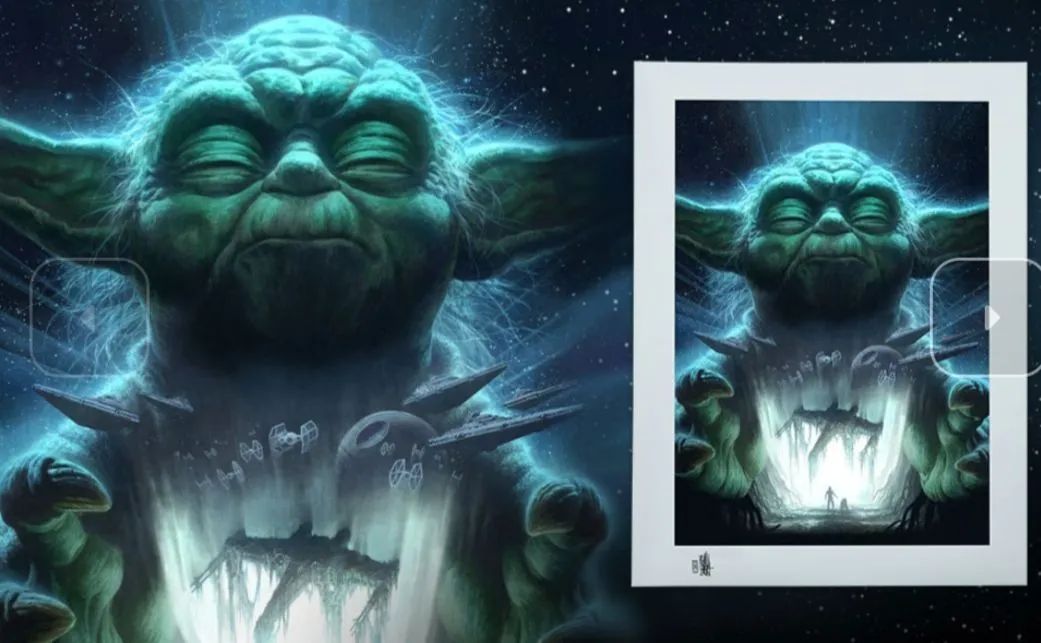 Fine Art Print Yoda Sideshow Star Wars - Foto 2