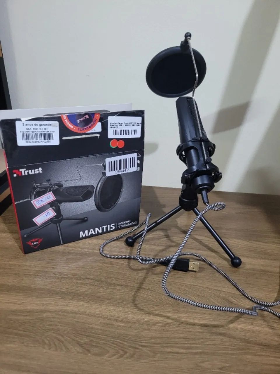 Microfone Gamer Trust SGXT 232 Mantis Streaming Podcast, USB - 22656