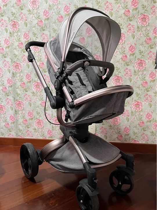 Carrinho de Bebê Vulcan Dzieco - Cinza - Foto 4