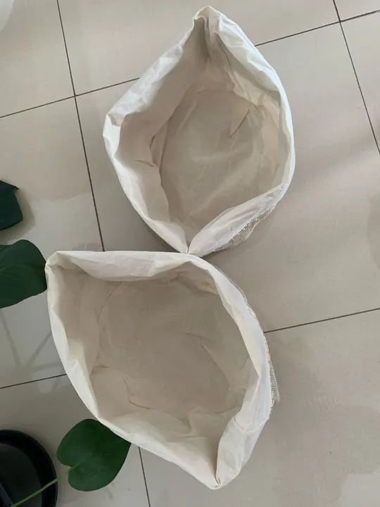 2 Un Cachepot de Juta forrado em algodão - Foto 3