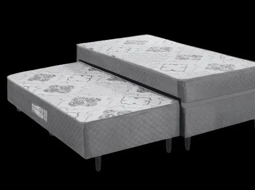 Cama Box solteiro Molas ensacadas com cama auxiliar D33 - Foto 2