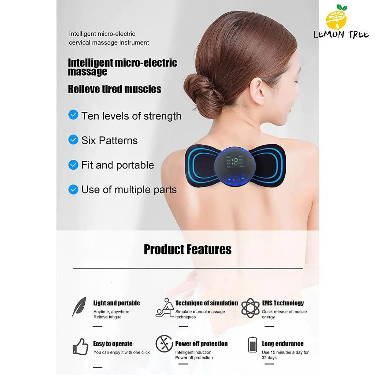 Massageador Muscular Elétrico para Dor nas Costas, Ombros, Pernas e Mais - Foto 2