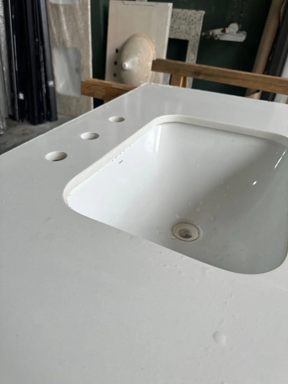 Pia banheiro quartzo branco  - Foto 5