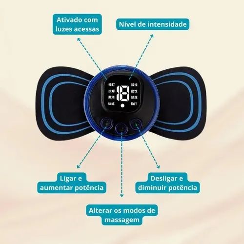 Mini Massageador Stick Portátil Recarregável para Pescoço e Coluna - Foto 3