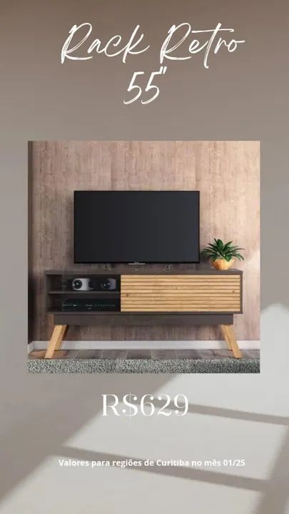 Promoção Rack Retro 55'' - 24/01/25