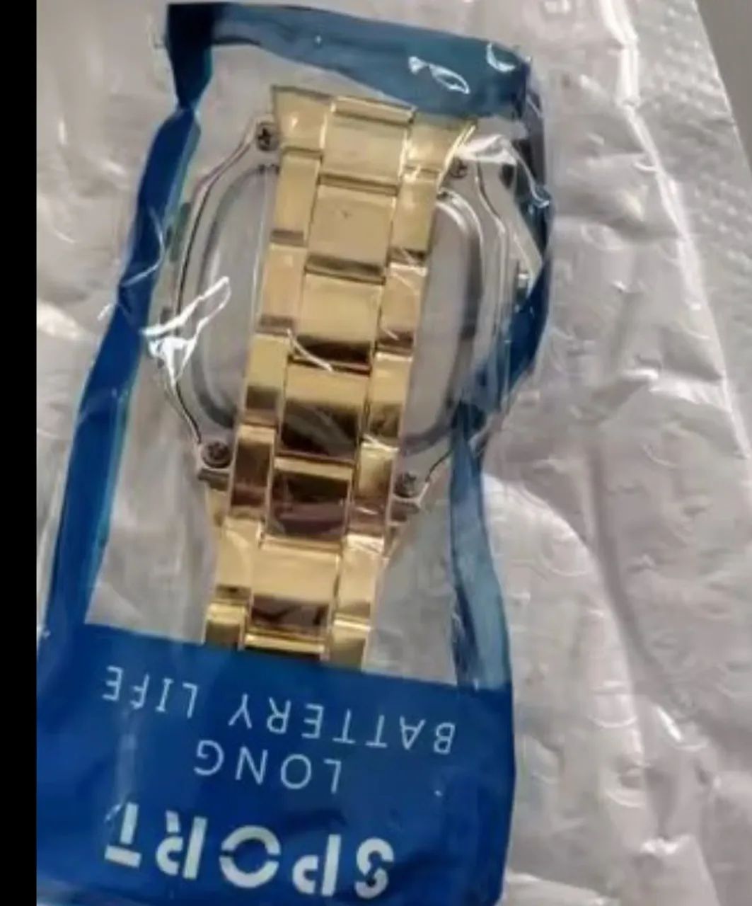 Relogio digital masculino dourado resistente a agua - Foto 3