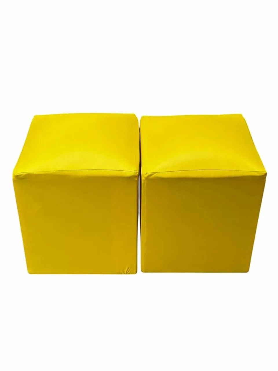 Conjunto de Puffs Modulares Cinza e Amarelo - Foto 2