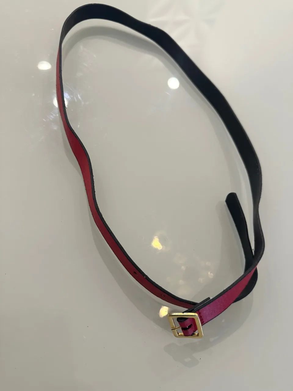 Cinto vermelho em courino - Foto 2