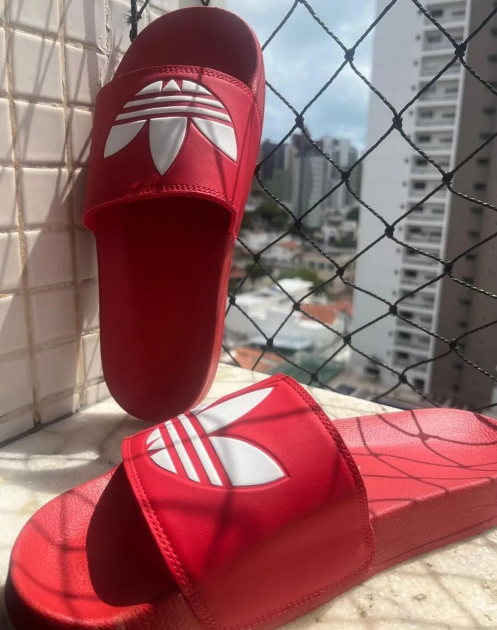 Chinelo Adidas Original Vermelho