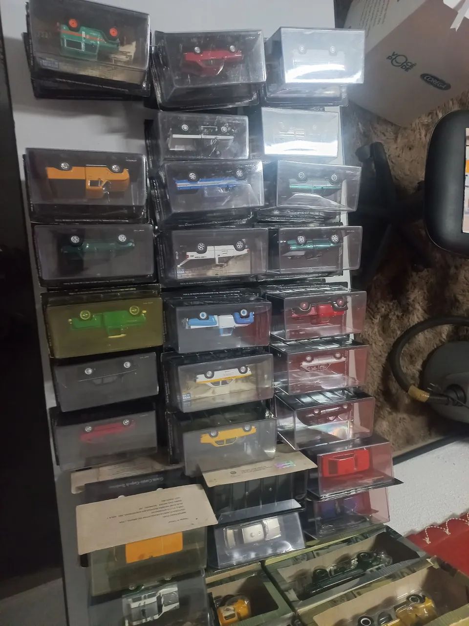 Coleção de veículos em miniatura 