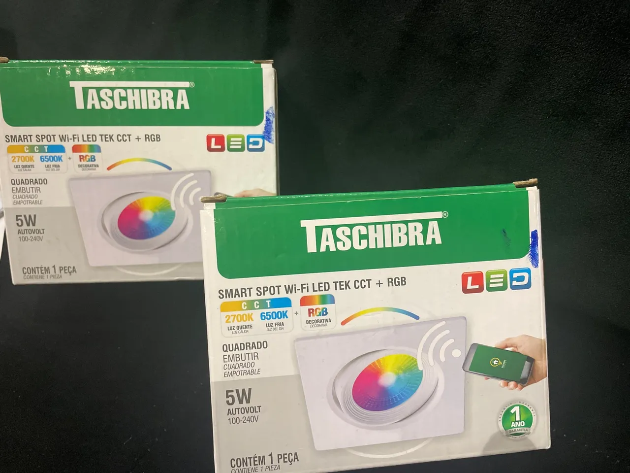 Spot Wi-Fi LED Tek CCT + RGB Taschibra