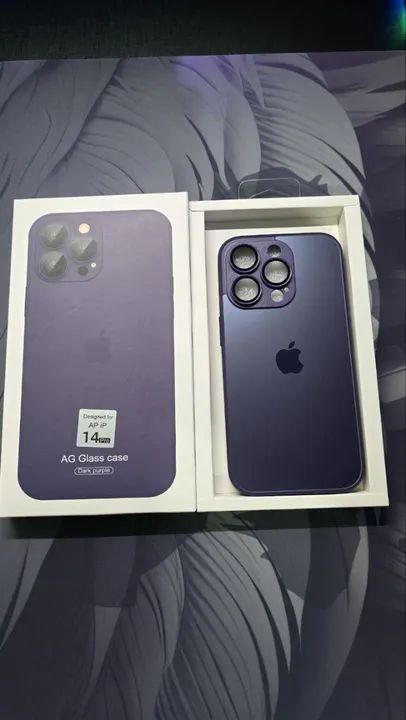 Capa Glass Vidro Temperado AG p/ Iphone 14 Pro - Dark Purple