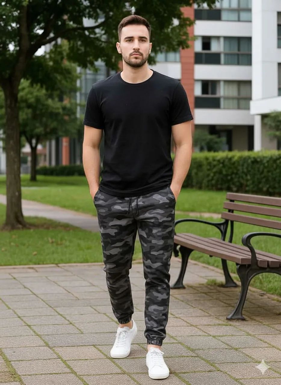 Calça Jogger Camuflada - Estilo e Conforto | M, G e GG - Foto 2
