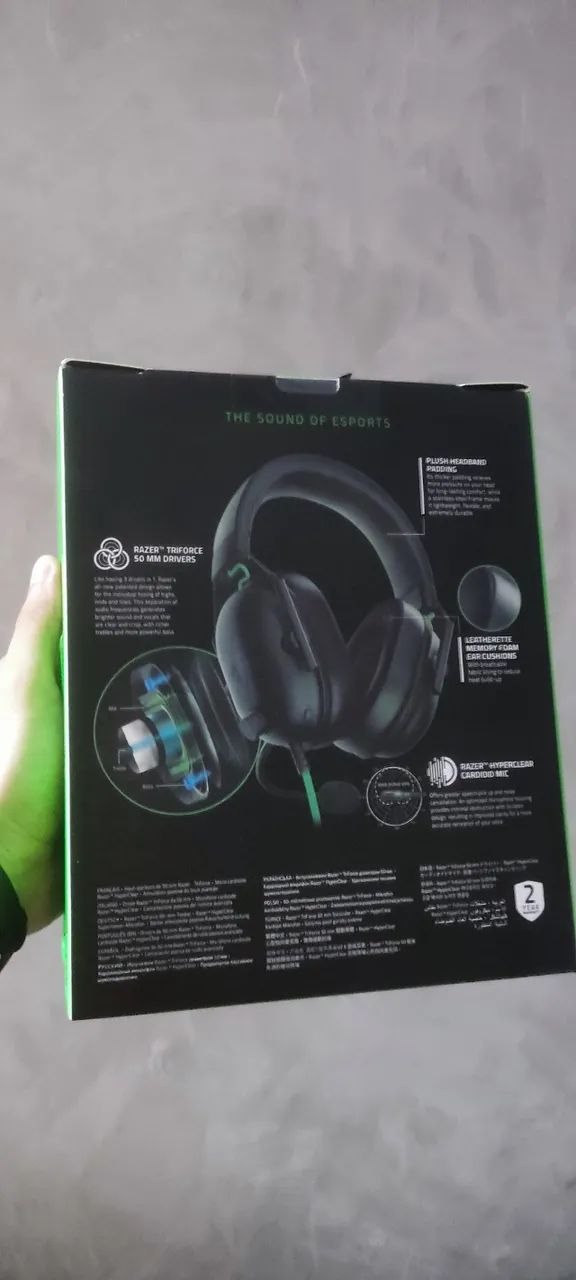 Headset Gamer com fio - RAZER BlackShark V2 X - Preto - Novo - Foto 3