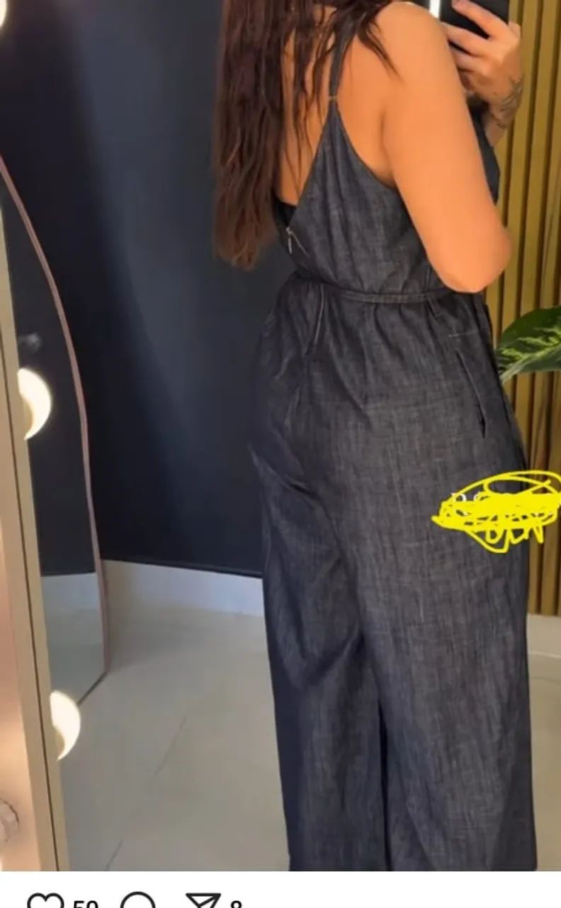 macacão jeans