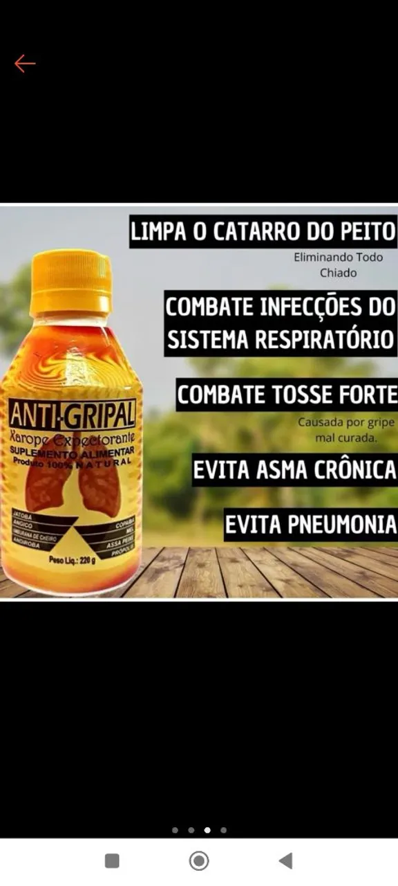 Anti-Gripal Xarope Expectorante - 100% Natural