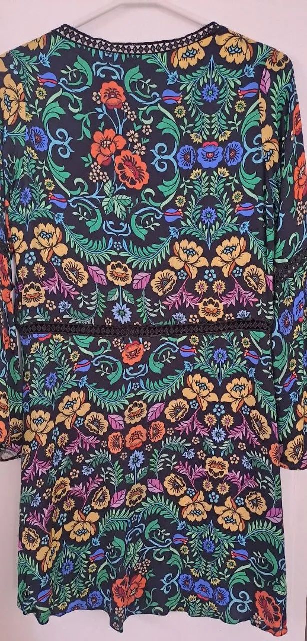 Vestido estampado em algodão tamanho M - Foto 2