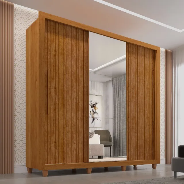 Maravilhoso Roupeiro Panamá 1 Porta Espelhada - Entrega e montagem grátis p/ Fortaleza