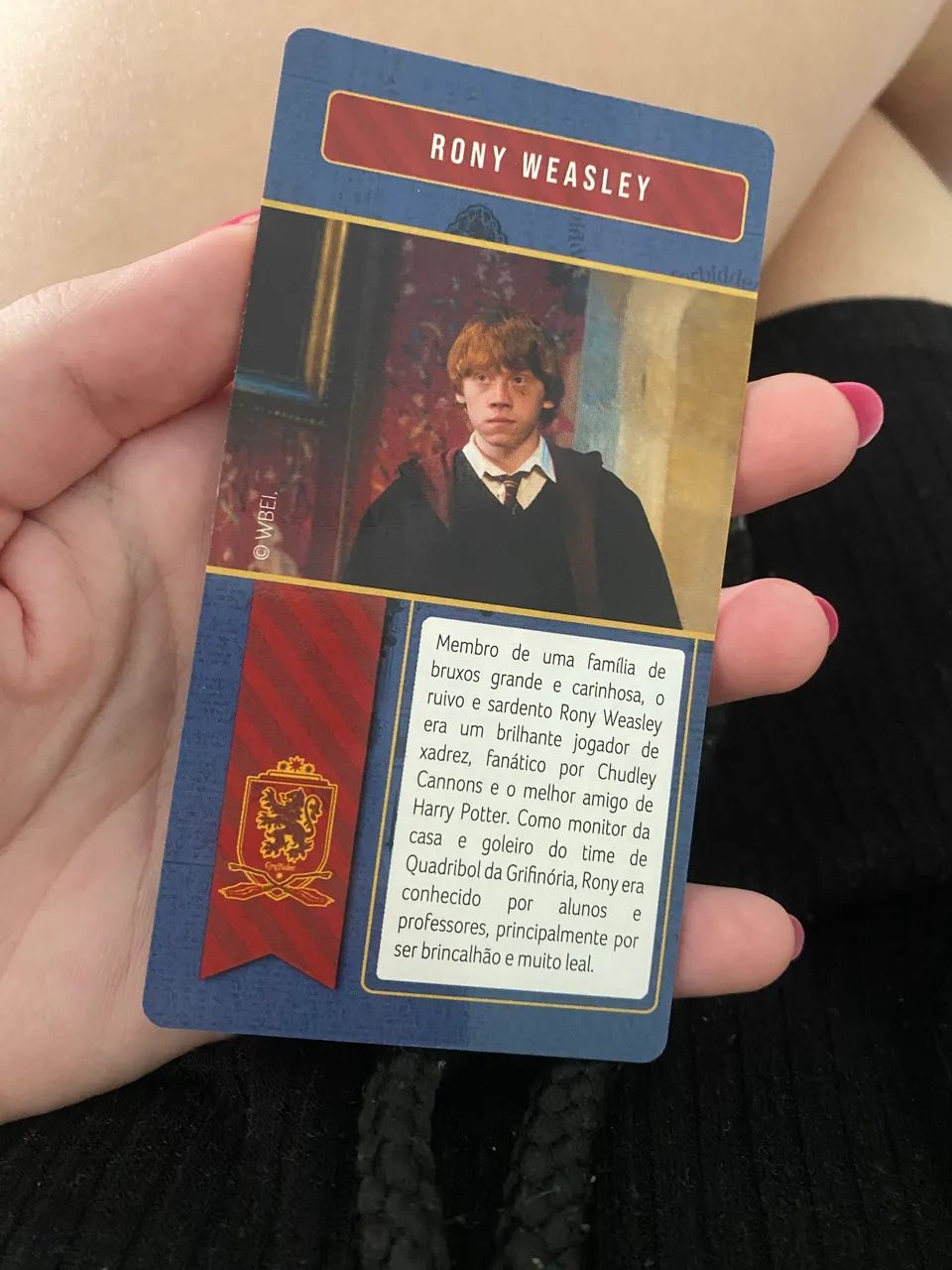 Card Harry Potter Cacau Show - Rony Weasley 