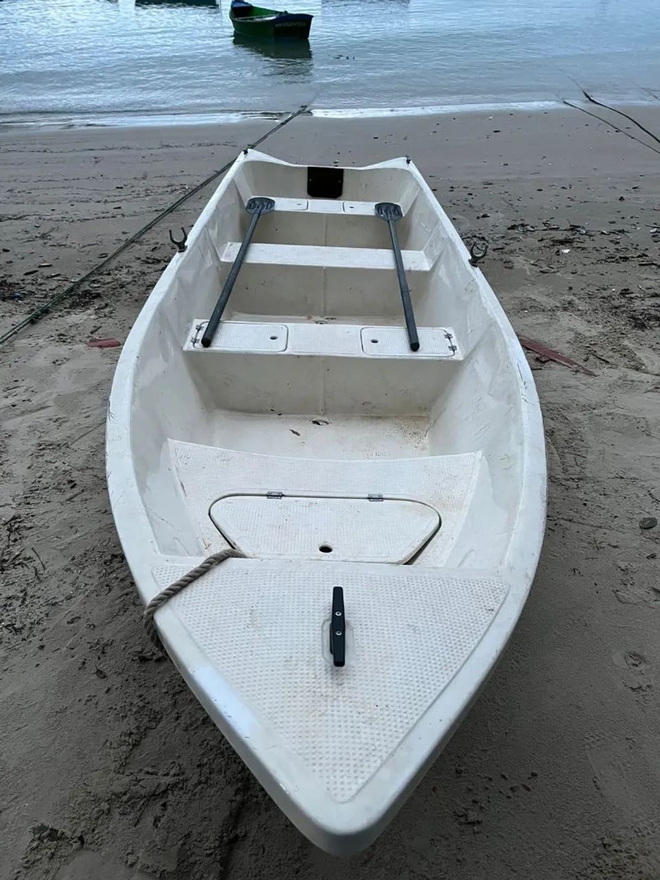 Barco de fibra com motor Johnson de 15hp  - Foto 4