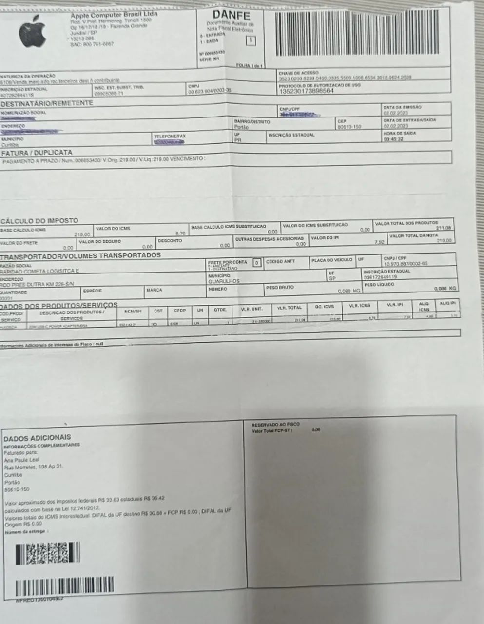 Apple 20W USB-C Power Adapter - In box, sealed, with invoice64396507740803122