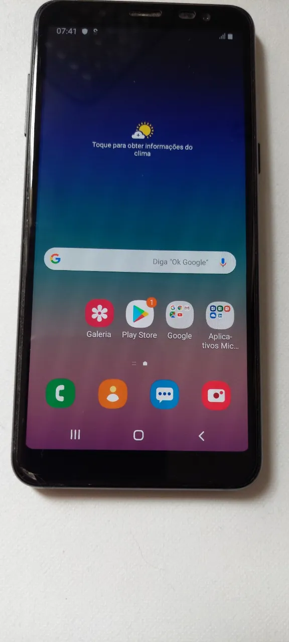 Celular Samsung Mod A 8 - 64 gb - preto usado em excelente estado