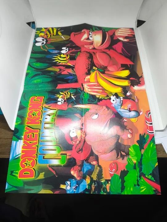 Caixa do Jogo Donkey Kong Country para Super Nintendo - Inclui Berço e Mini Manua - Foto 4