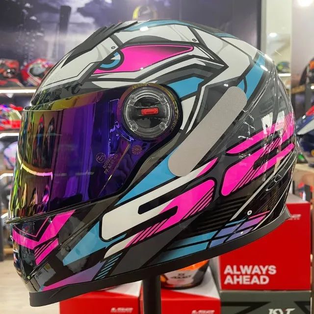 CAPACETE LS2 FF358 XDRON CYAN, CARTÃO 12X - Foto 3