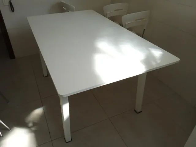 Mesa de jantar em Madeira Branca 78 cm x 160 cm x 90 cm - Foto 3