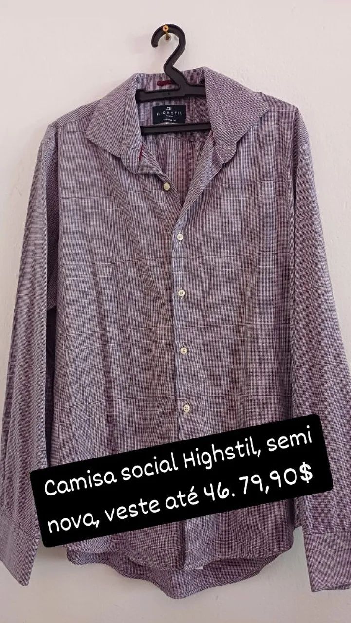 Camisa Social Masculina HIGHSTIL - Foto 2