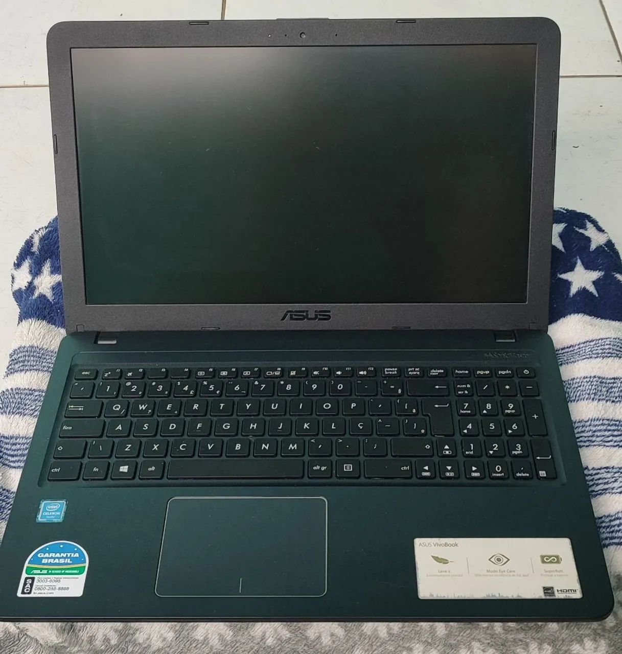 Notebook Asus Vivobook Intel inside RAM 4GB 128GB