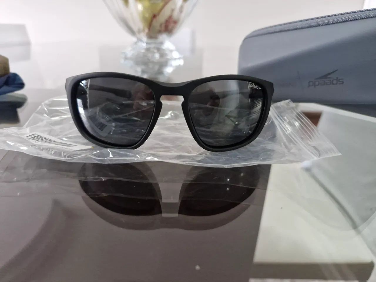 Óculos Solar Speedo Float 16 A11 Fosco Lente Cinza Polarizada - Preto