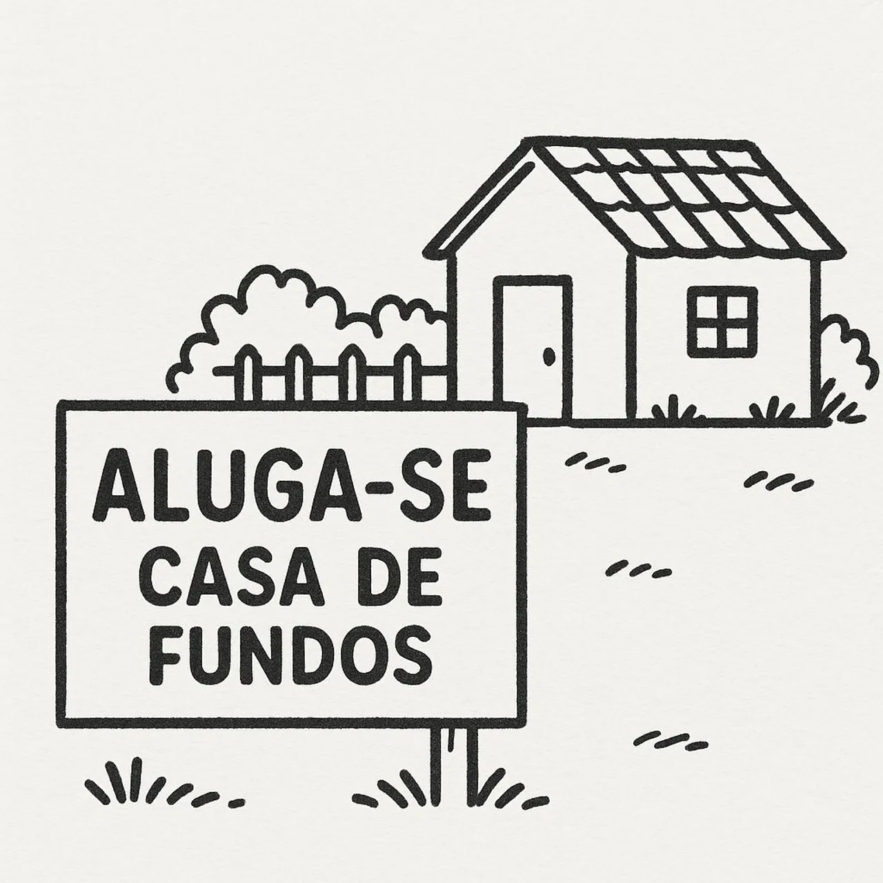 Aluga-se casa de fundos