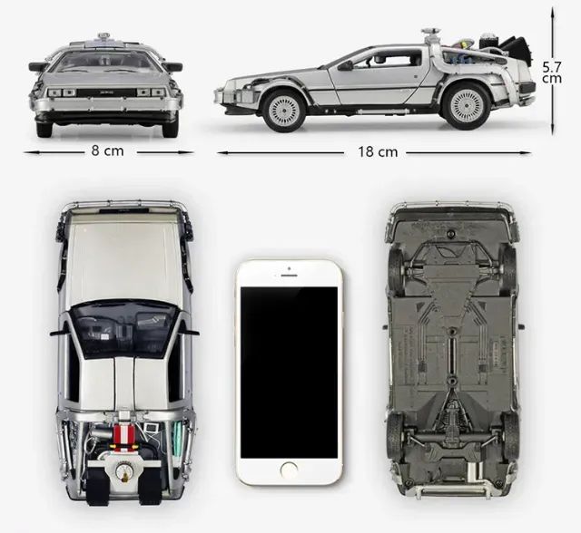 DeLorean De Volta Para o Futuro I, II e III - Welly 1/24 - Foto 4
