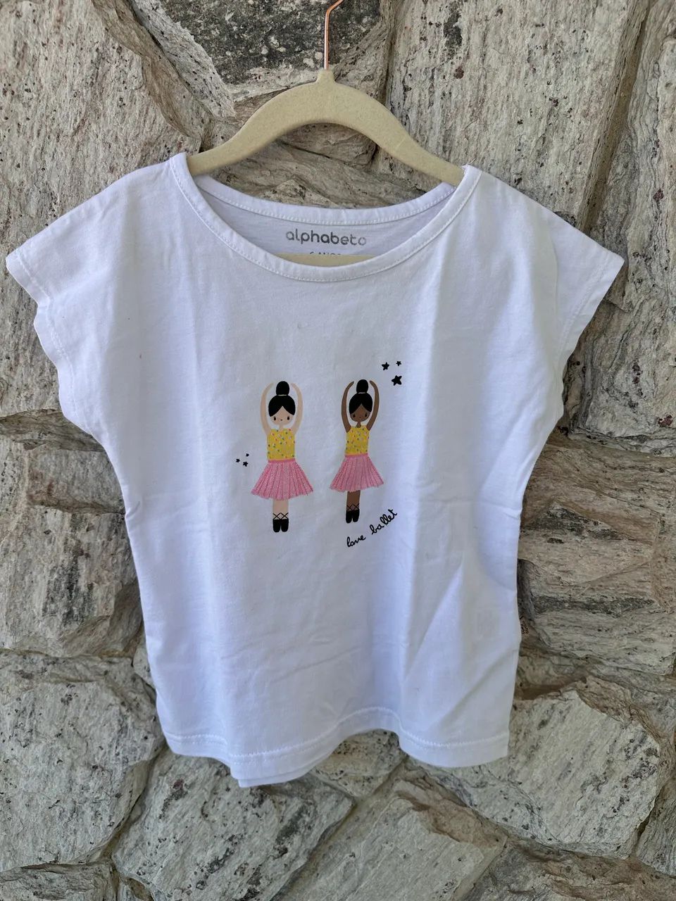 Blusa infantil Love Ballet Alphabeto