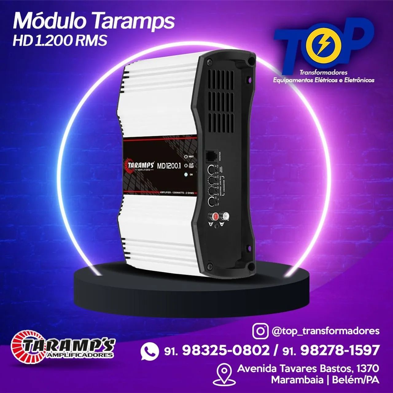 Módulo Taramps HD 1.200 RMS para som automotivo 
