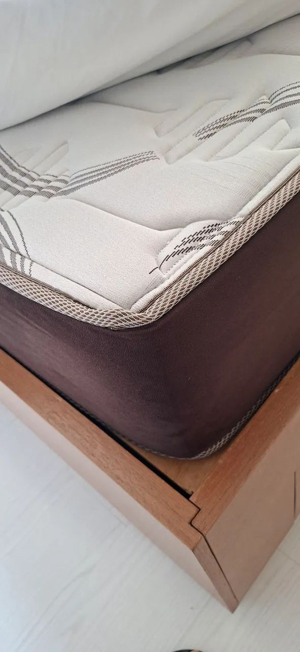 Cama Queen - Box Madeira - 4 Gavetas + Espaço Interno / Colchão Espuma Ortobom D33 - Foto 2