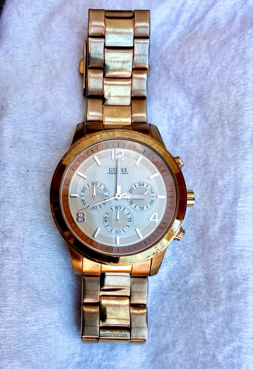 Relógio Guess Waterpro Original U16003G1 - Dourado Rose