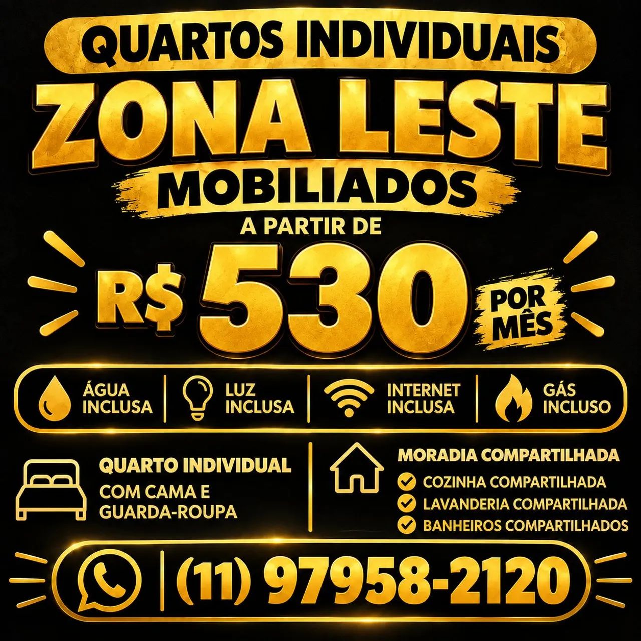 Quartos Zona leste - Foto 2
