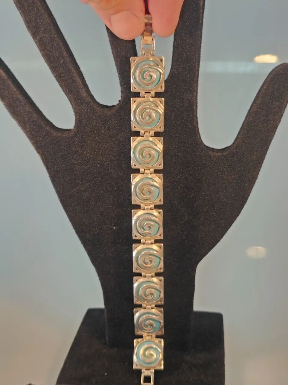 Pulseira Pedras Turquesas originais em prata  - Foto 2